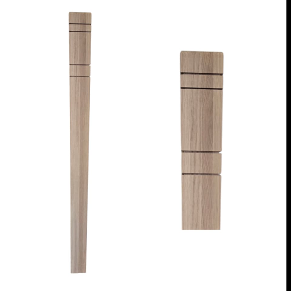 Modern Square Newel Post with 4 Grooves