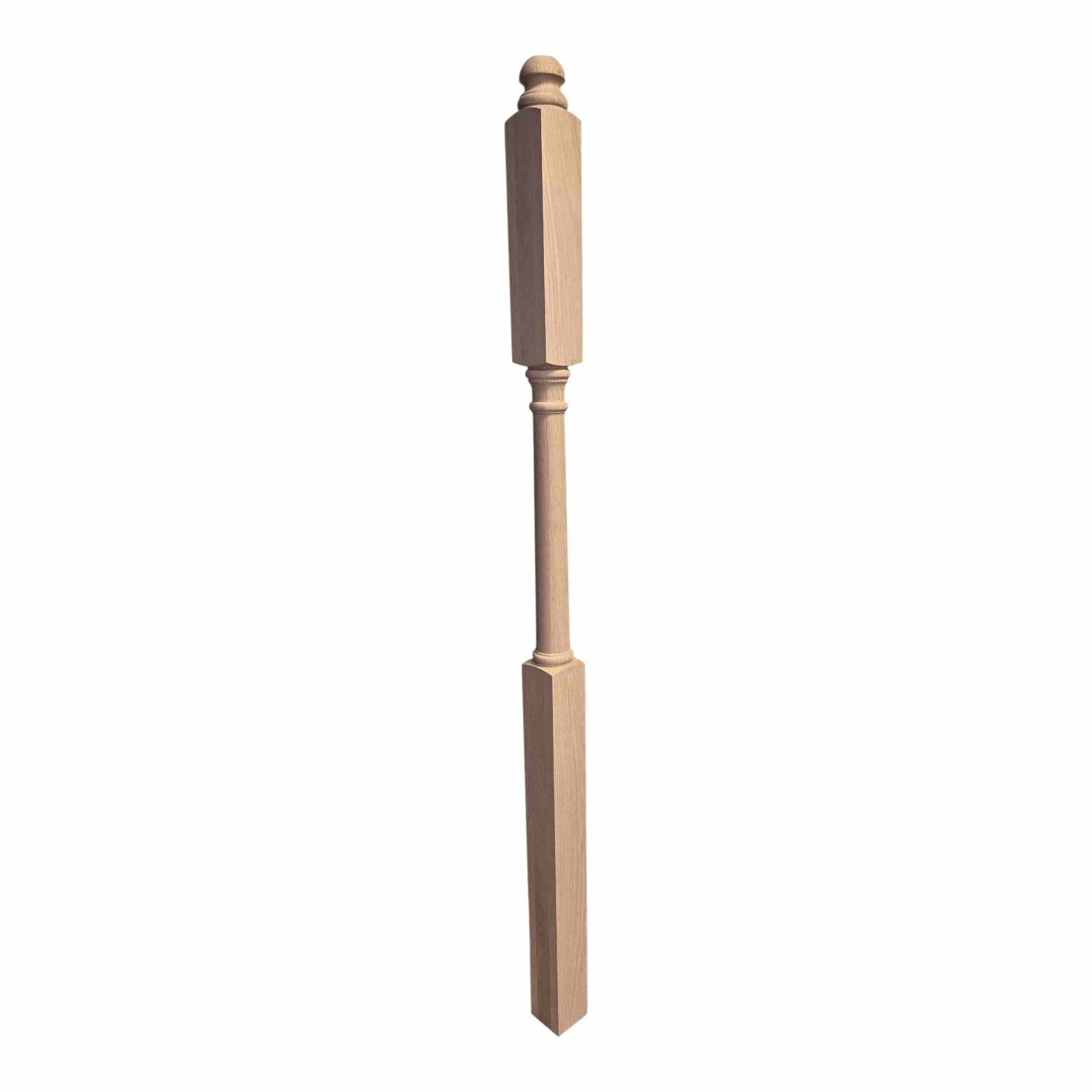Traditional Wood Newel - 3" x 62" - S4046BT Long Face