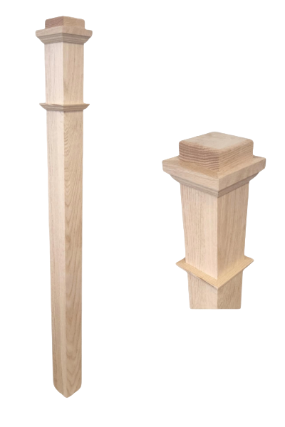 Solid Newel Post 4075 - 3 1/2" x 50" With Flat Square Cap