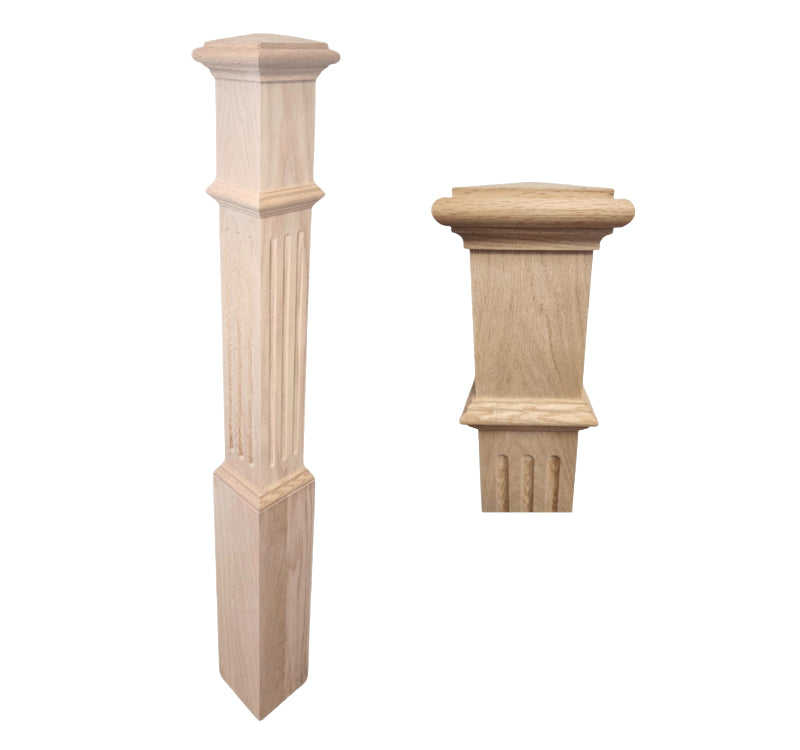 Box Newel 4091 - 6" X 56.125" - Fluted