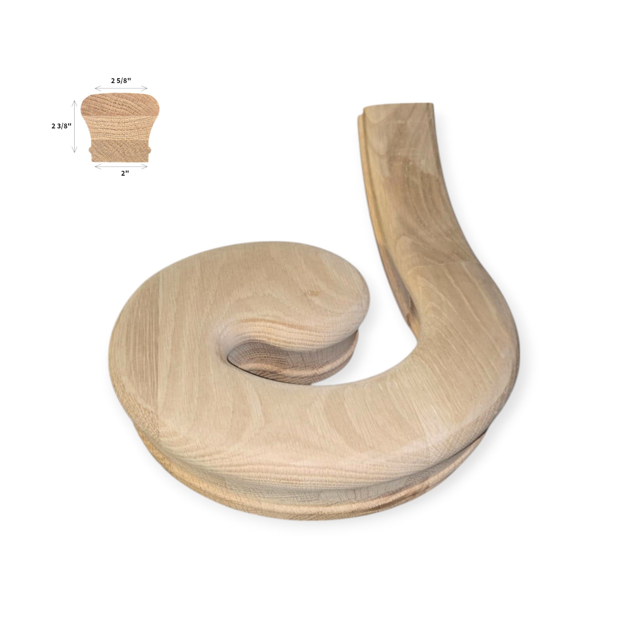 7230 Left Hand Volute Fitting for 6210 Handrail
