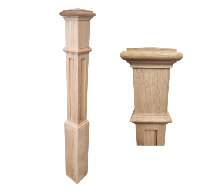 Box Newel 4091 - 6" X 56.125" - RECESSED PANEL