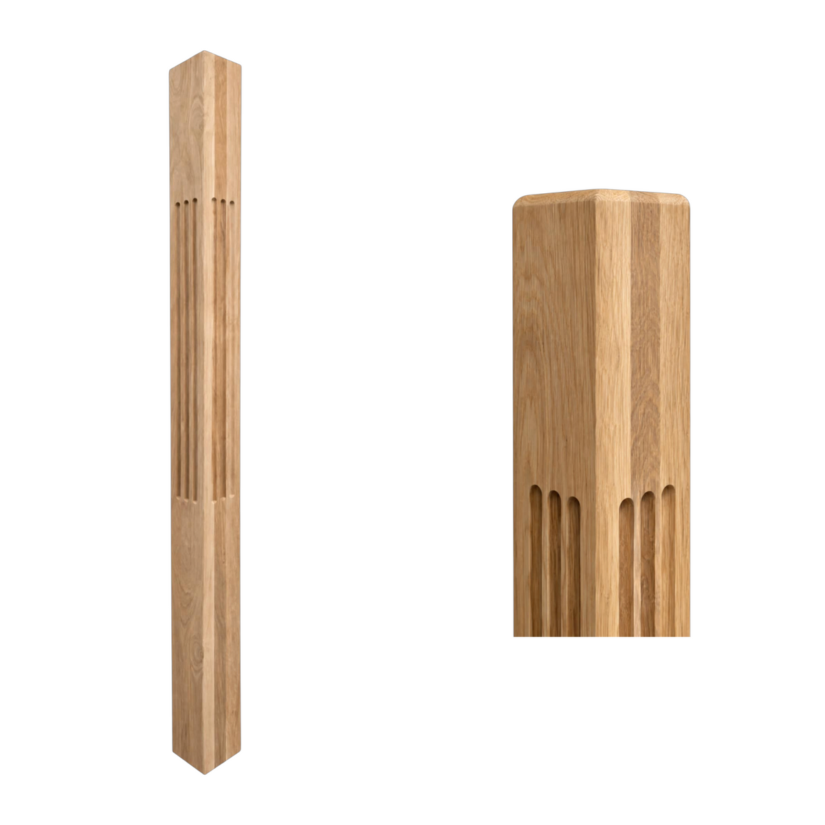 Modern Rounded Top with 3 Flutes - 3-1/2"