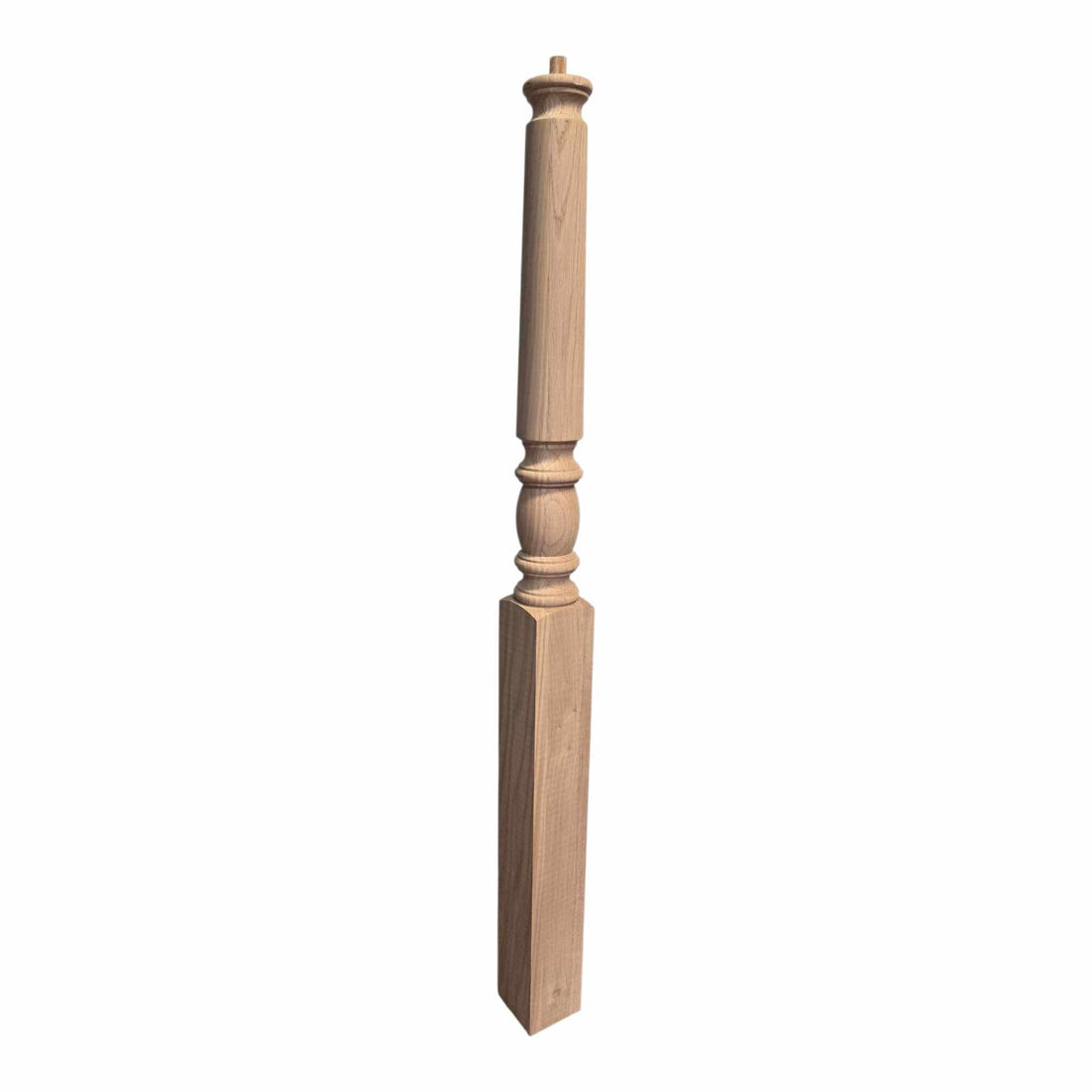 Traditional Wood Newel - 3.5&quot; x 48&quot; - S4801 Starting Newel/Pin Top
