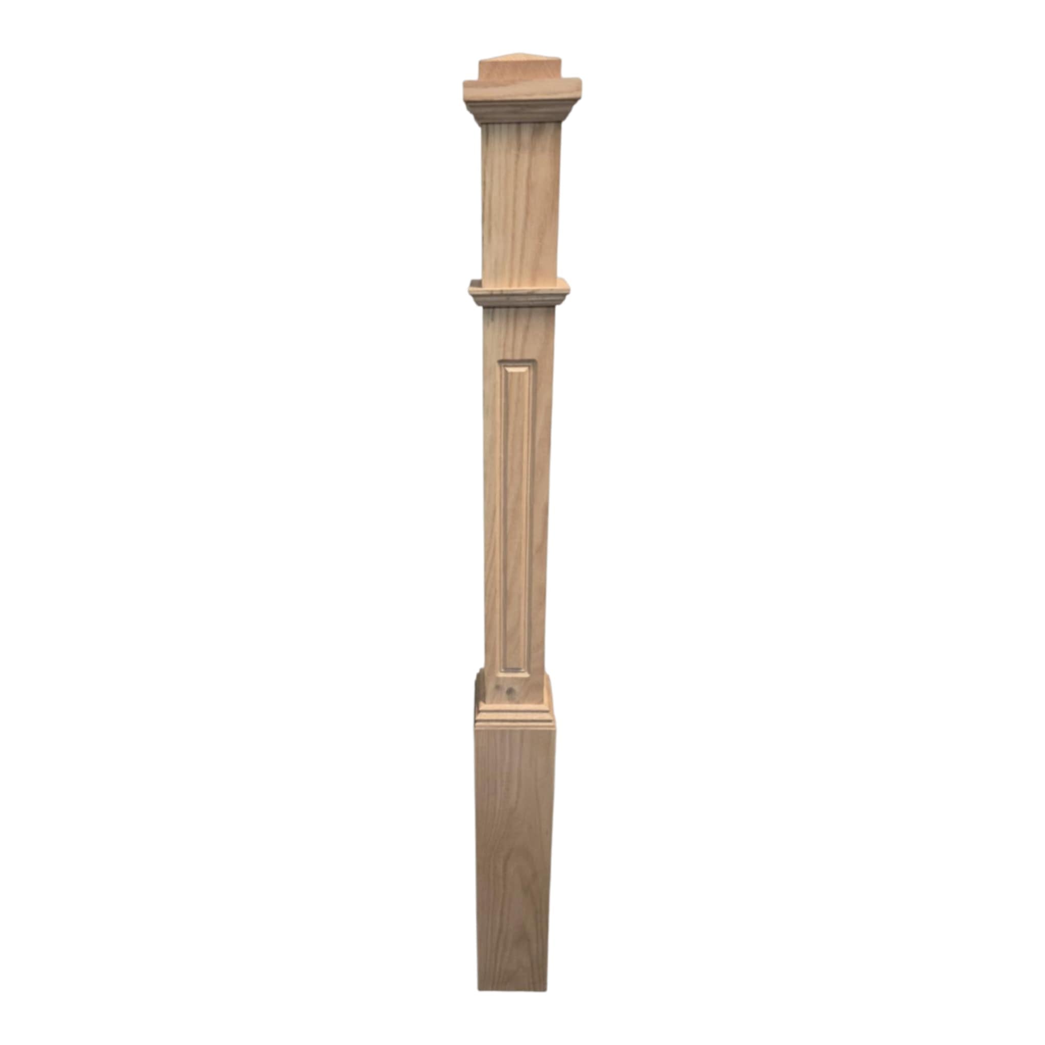 Solid Box Newel - 5075 with Decorative Panel Options (click for more options)