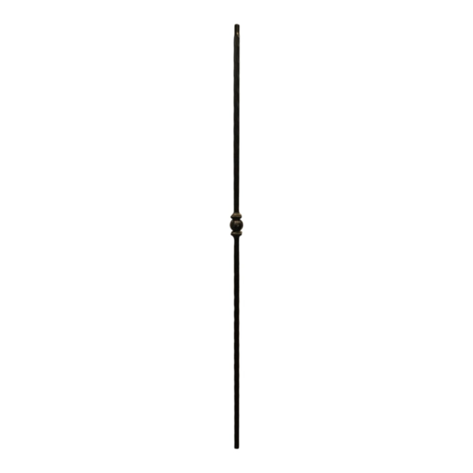 Hammered Edge - Single Sphere Iron Baluster 9/16&quot; x 44&quot;