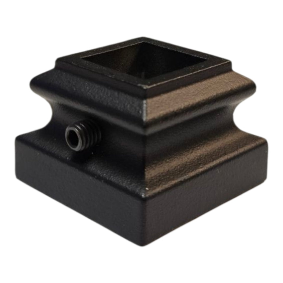 Square Baluster Shoe 3/4" – Adjustable Mega Shoe Satin Black 