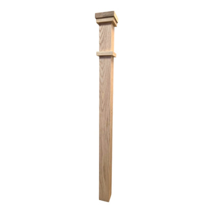 Farmhouse Newel Post - Solid - 48&quot; for Modern or Transitional with the Midtrim
