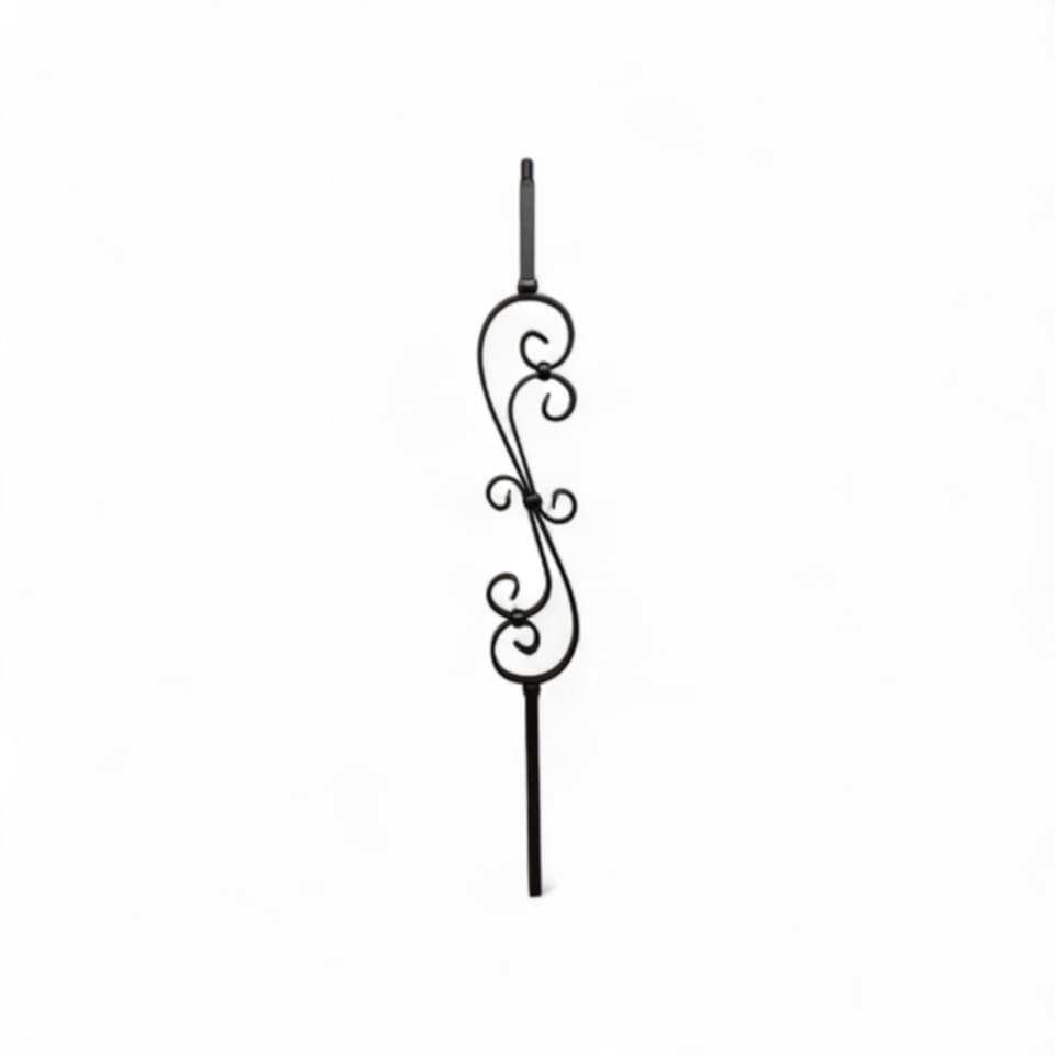 Mega SKINNY SCROLL - Iron Baluster - 3/4" x 44" - 9981TB
