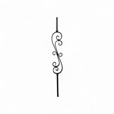 Mega SKINNY SCROLL - Iron Baluster - 3/4" x 44" - 9981TB