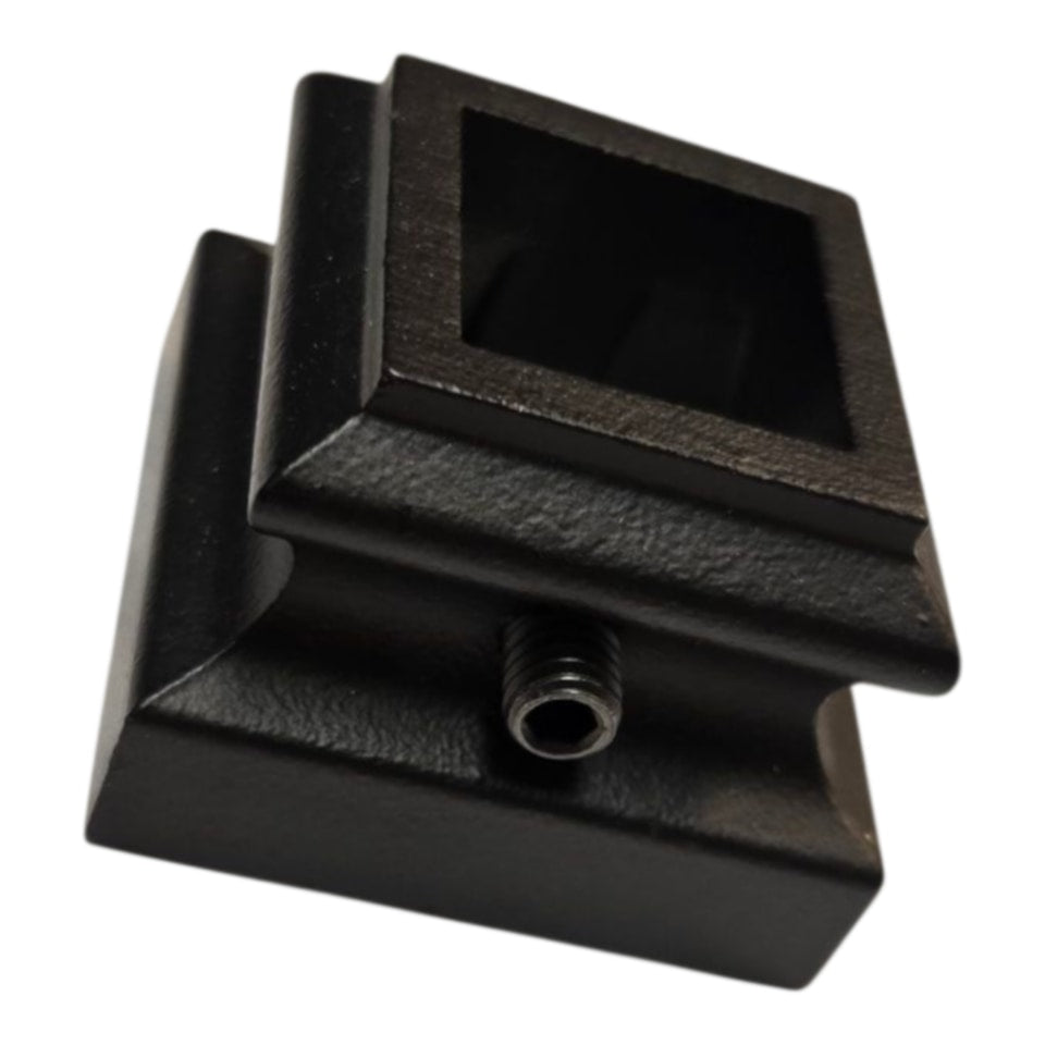 Square Baluster Shoe 3/4" – Adjustable Mega Shoe Satin Black 