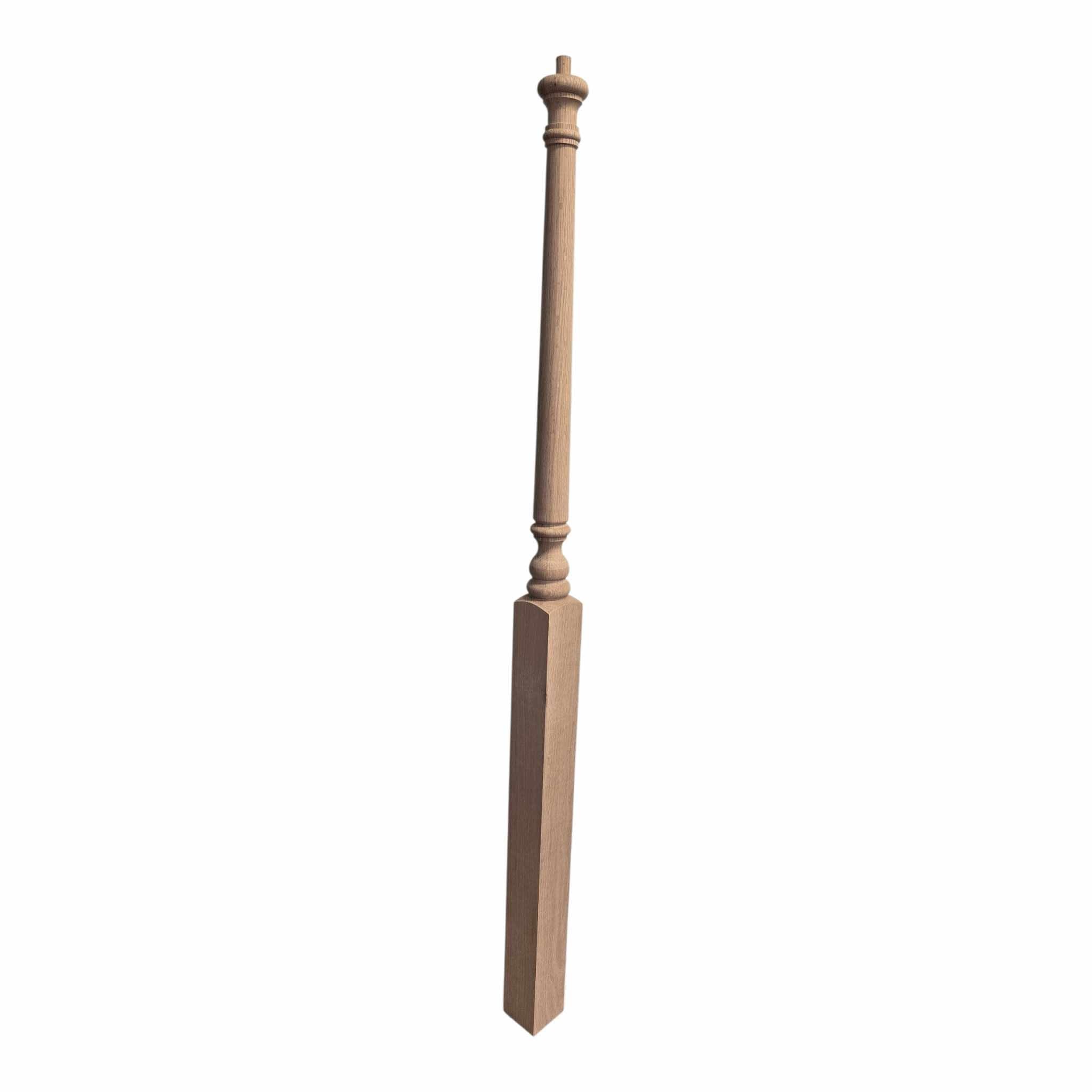 Traditional Wood Newel - 3" x 58" - Pin Top - S-4015