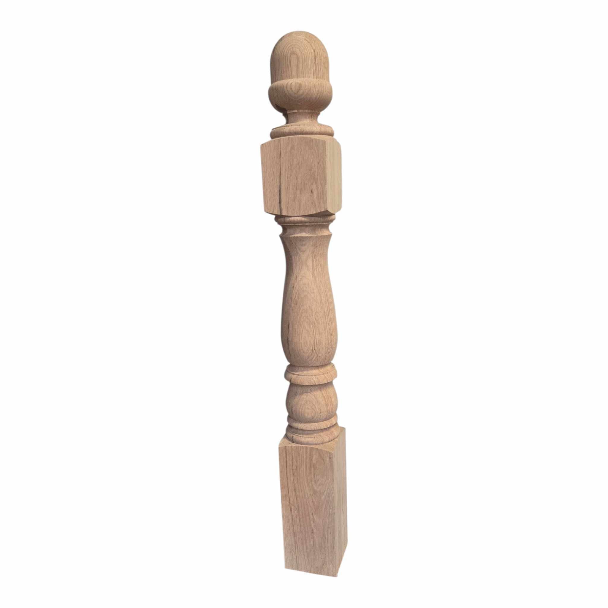 Traditional Wood Landing Newel - 6" x 60" - 4808ATX Starting Newel