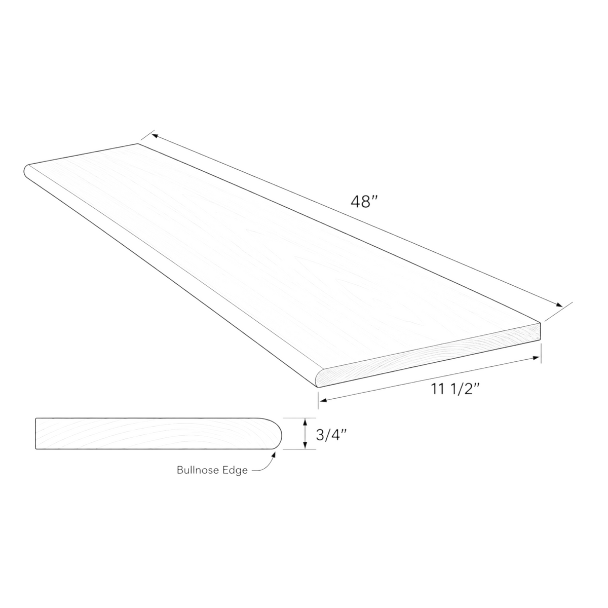 3/4" Stair Tread