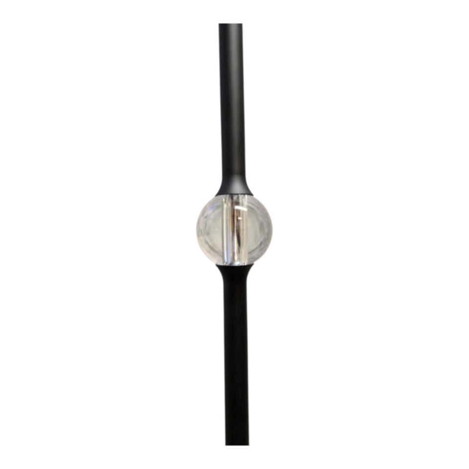 Modern Clear Orb - Iron Baluster - 5/8&quot; x 44&quot;