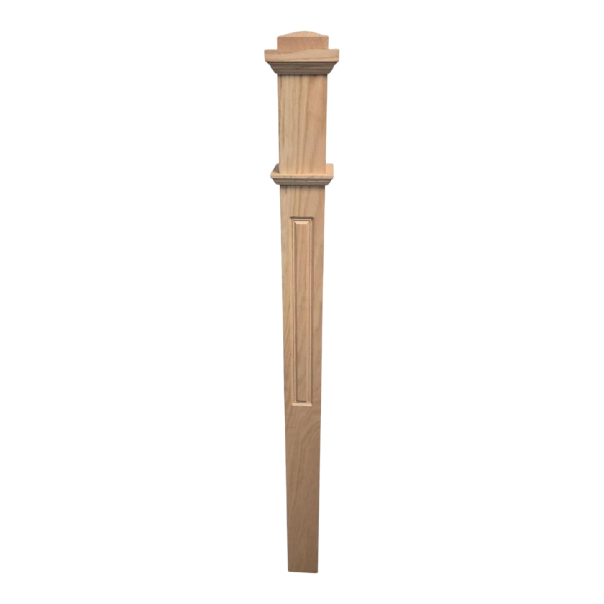 Solid Box Newel - 4075 with Decorative Panel Options 3 1/2" x 50" (click for more options)