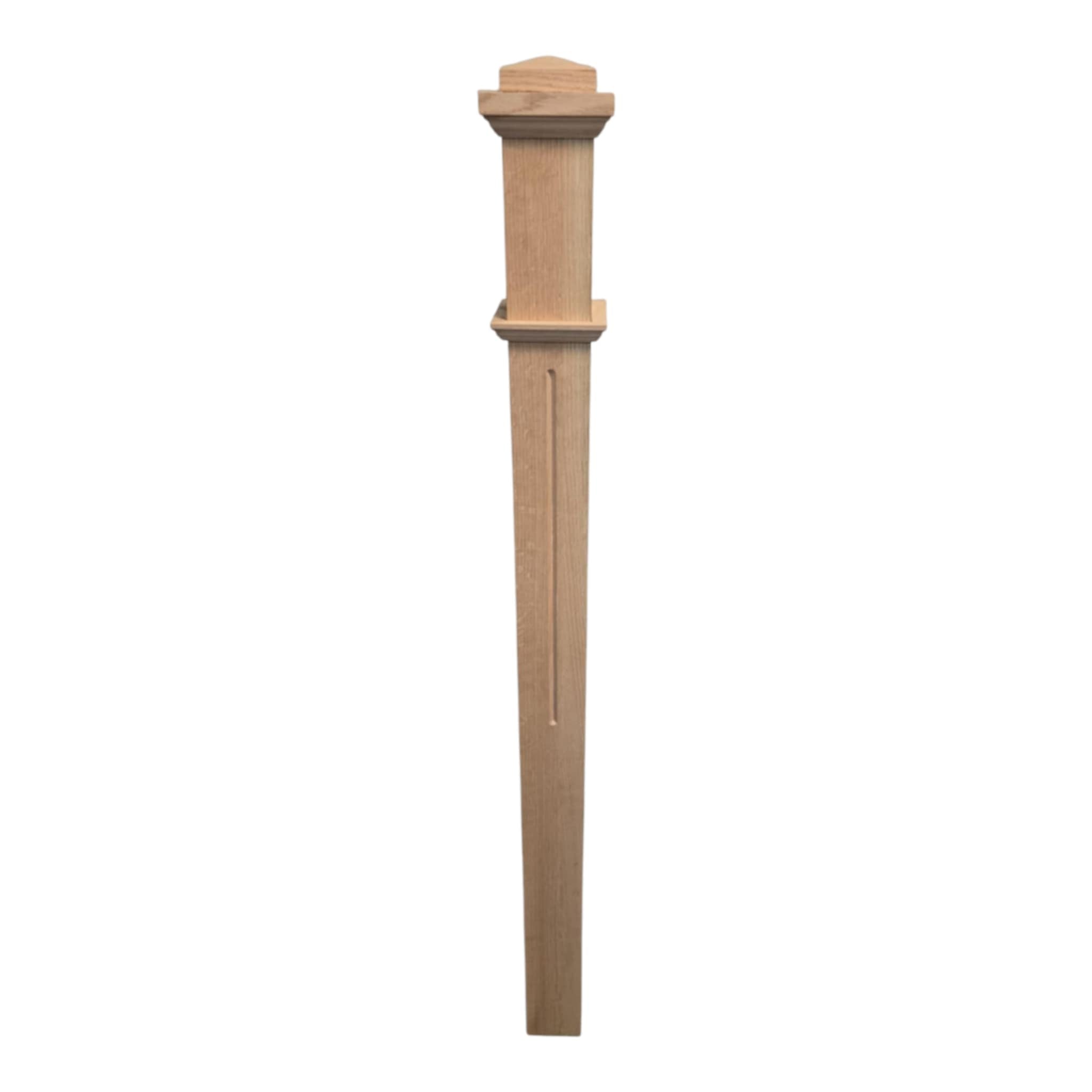 Solid Box Newel - 4075 with Decorative Panel Options 3 1/2" x 50" (click for more options)