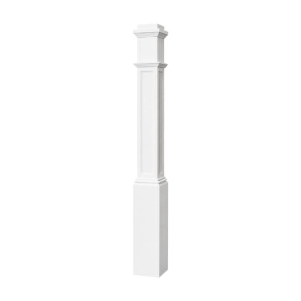 Primed Box Newel 6 1/4" x 6 1/4" x 56" - Recessed Panel - 4991