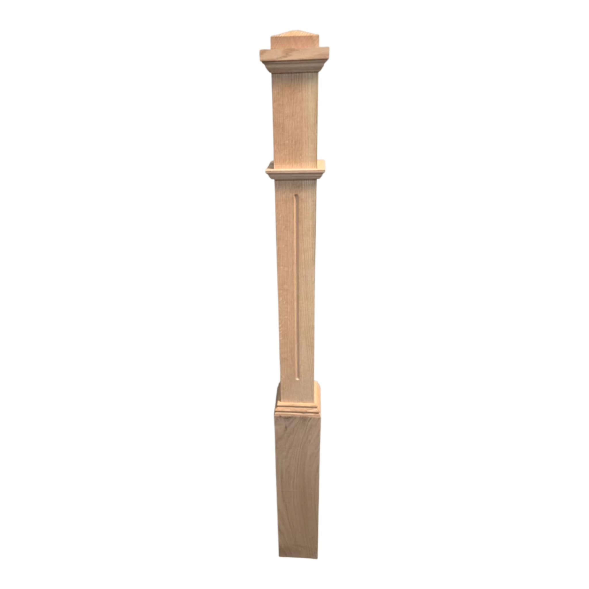 Solid Box Newel - 5075 with Decorative Panel Options (click for more options)