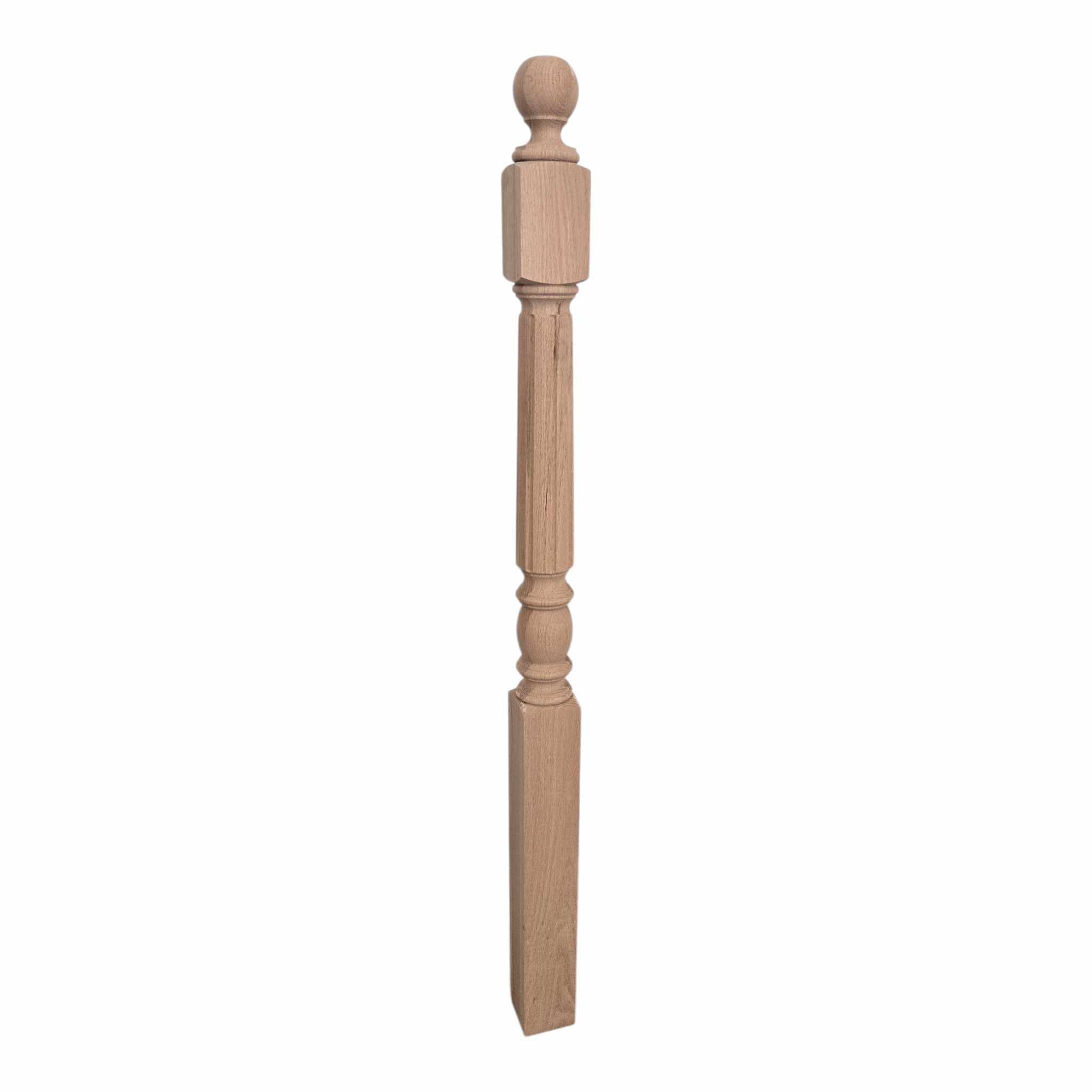 Traditional Starting Newel - 3.5&quot; x 56&quot; - 4809F Short Face