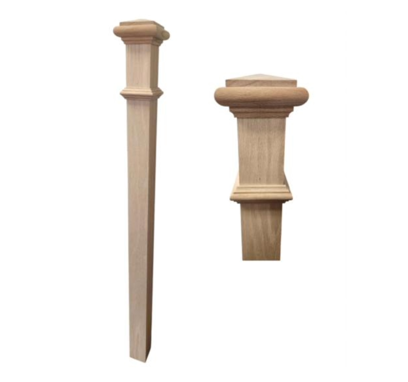 Solid Newel Post 3092 - 3 1/4" with Pyramid Cap
