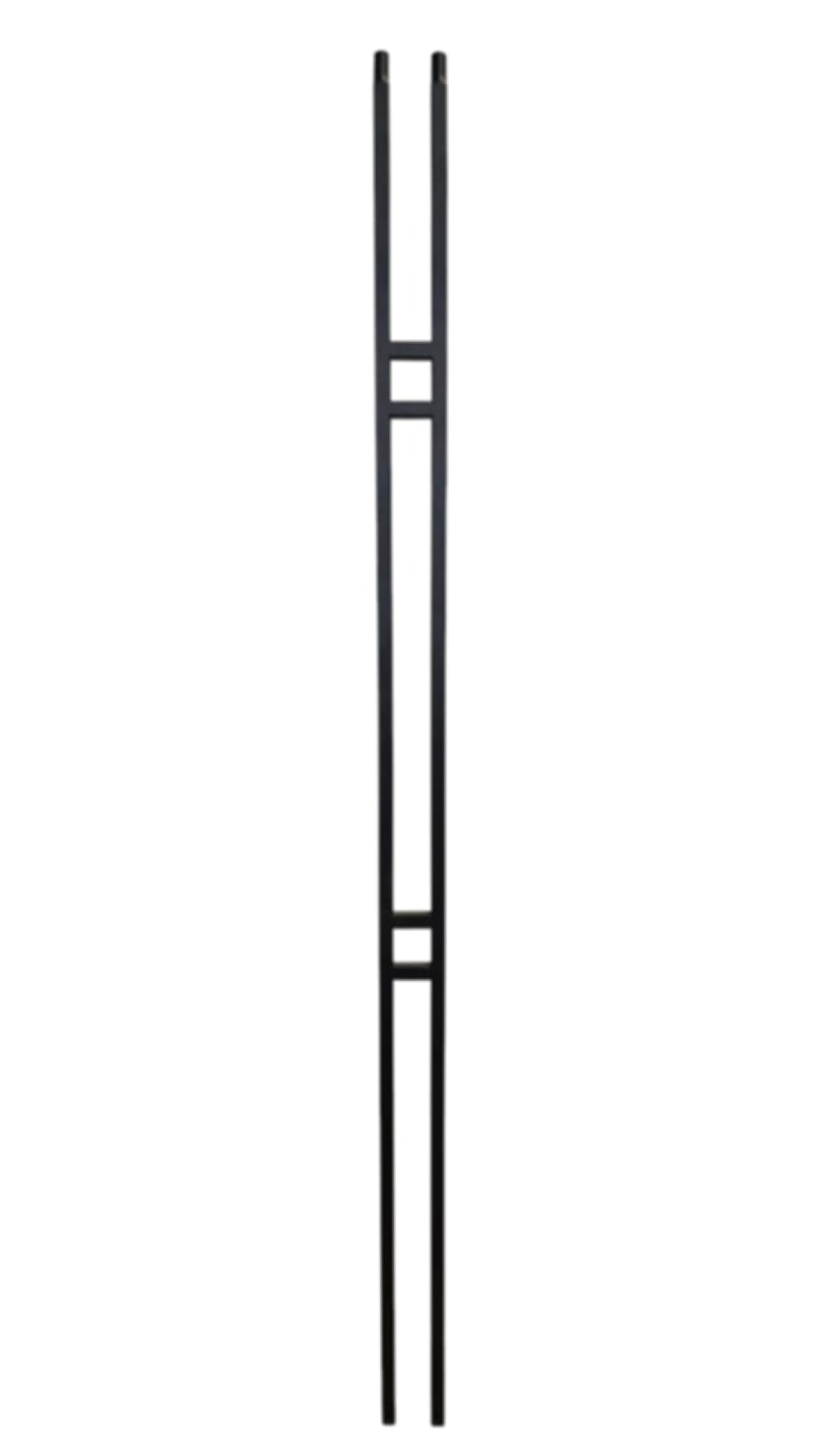 Modern Double Square - Iron Baluster 1/2&quot; x 3&quot; x 44&quot;