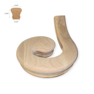 7030 Left Hand Volute Fitting for 6010 Handrail