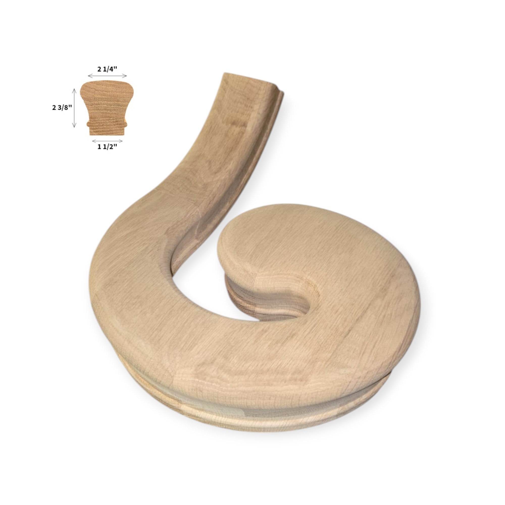 7035 Right Hand Volute Fitting for 6010 Handrail