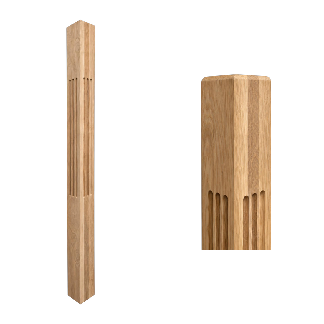 Modern Rounded Top with 3 Flutes - 3-1/2"