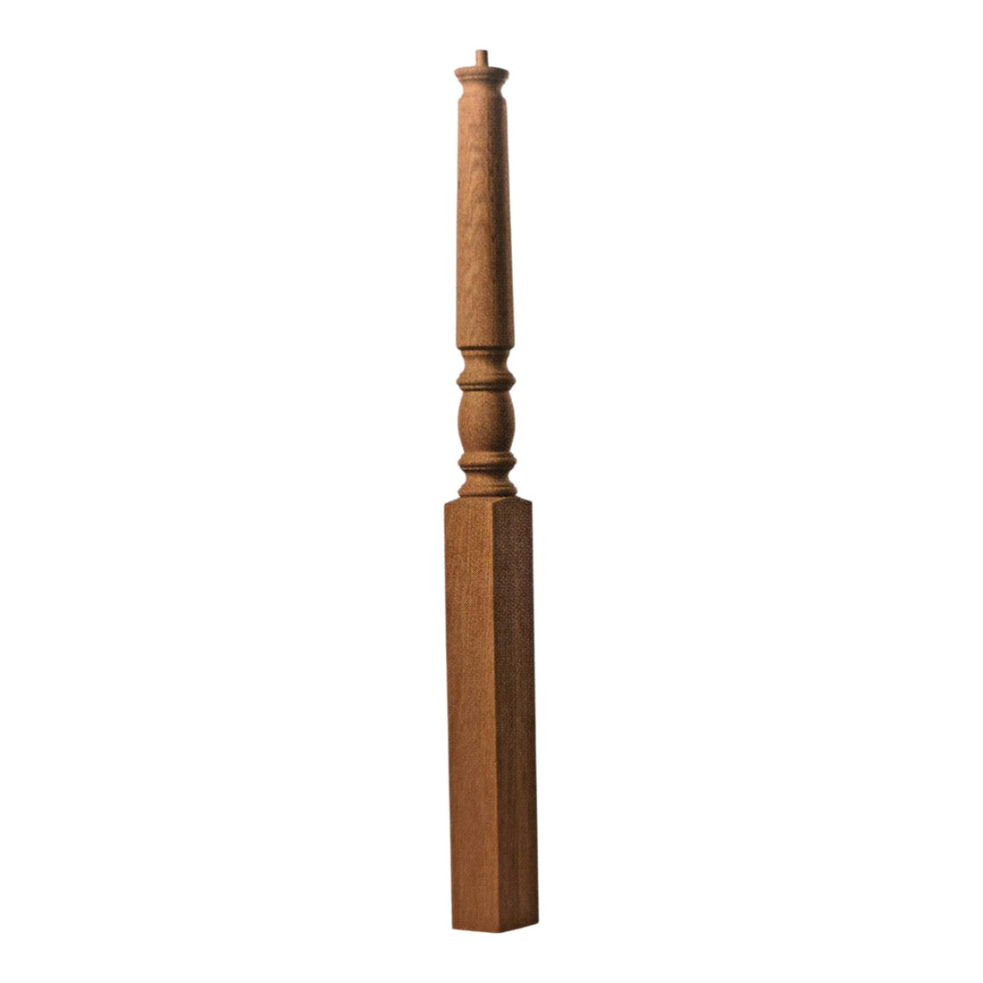 Traditional Wood Newel - 3.5&quot; x 48&quot; - S4801 Starting Newel/Pin Top