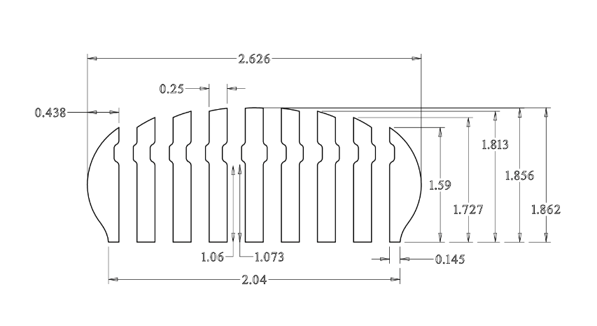 6132 Modern/Transitional Bending Handrail