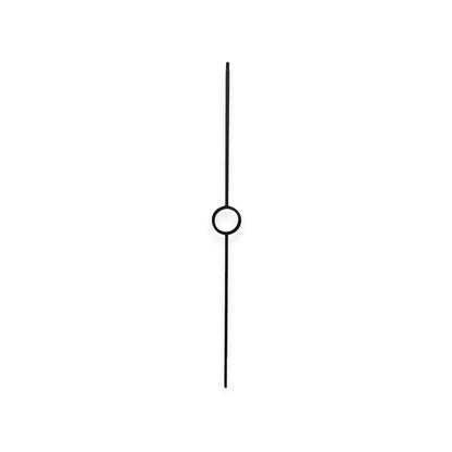 Modern SQUARE Single Ring - Iron Baluster - ½&quot; x 44&quot; SATIN BLACK