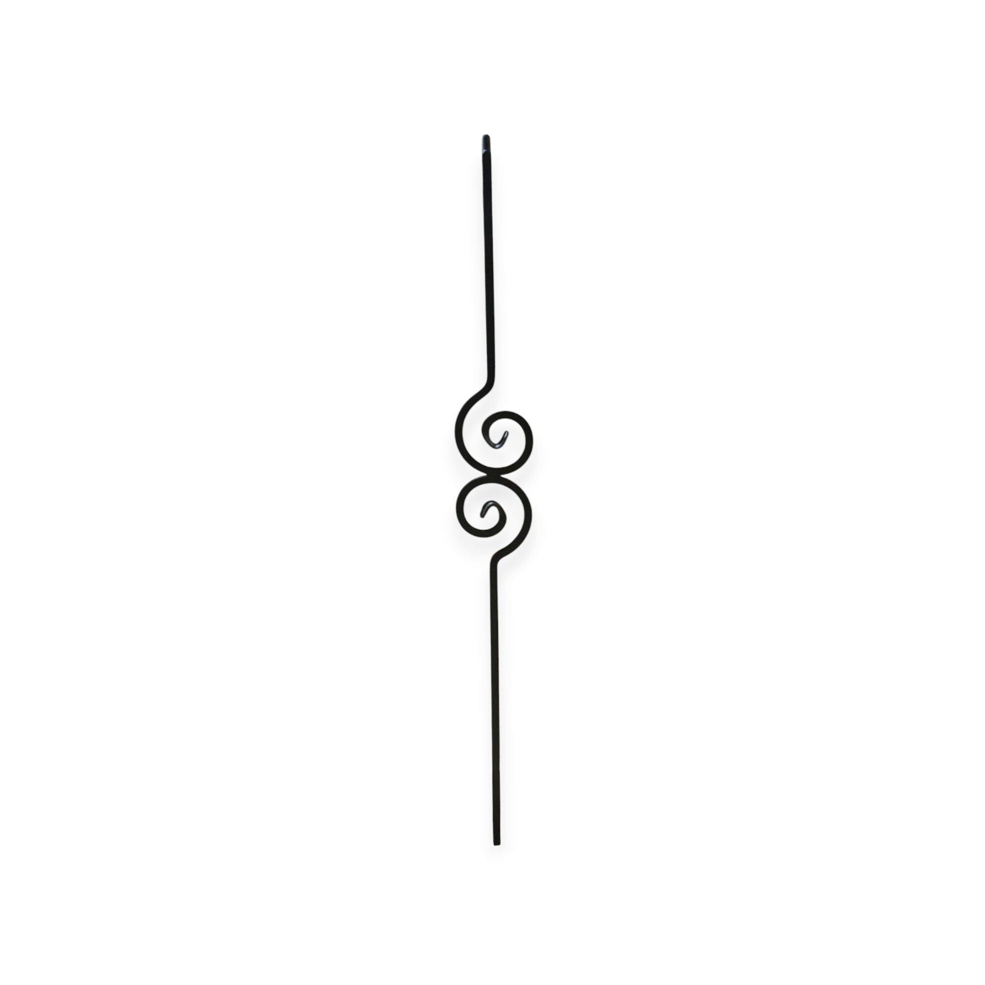 Spiral Scroll Iron Baluster 1/2" x 44" Satin Black