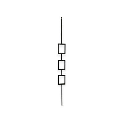 Modern SQUARE Triple Rectangle - Iron Baluster - ½&quot; x 44&quot;