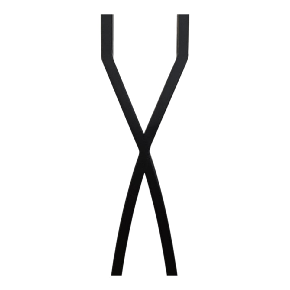 Modern SQUARE Crossed Arch Iron Baluster - ½" x 44" SATIN BLACK