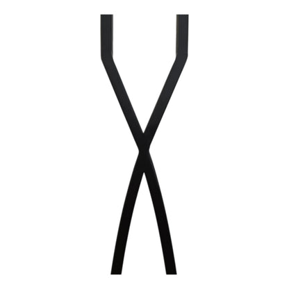 Modern SQUARE Crossed Arch Iron Baluster - ½&quot; x 44&quot; SATIN BLACK