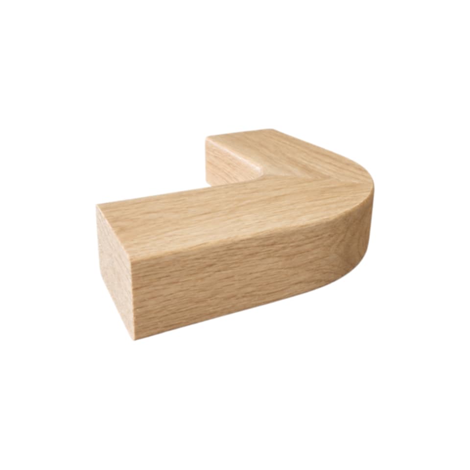 Level Quarter Turn Wood Fitting for 6002 Handrail - 6002LQT