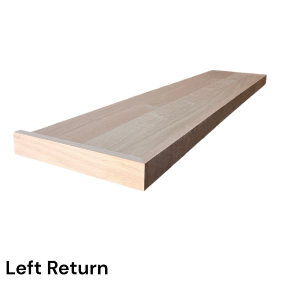 Miter Return Stair Tread with 2" Face