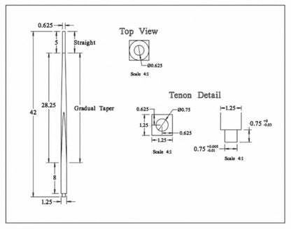 Freedom 1 1/4" Wood Baluster - 1650