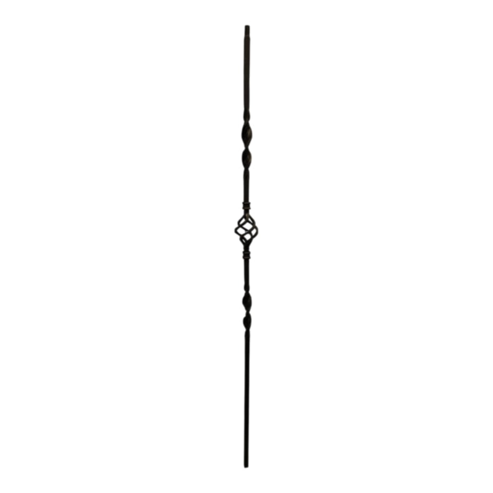 Single Basket with Ribbon - Iron Baluster - 1/2" x 44"