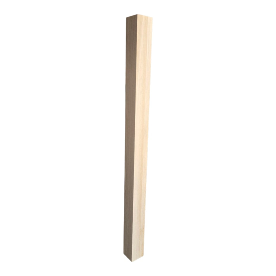 Modern Blank Newel Post – Solid Square – 48"
