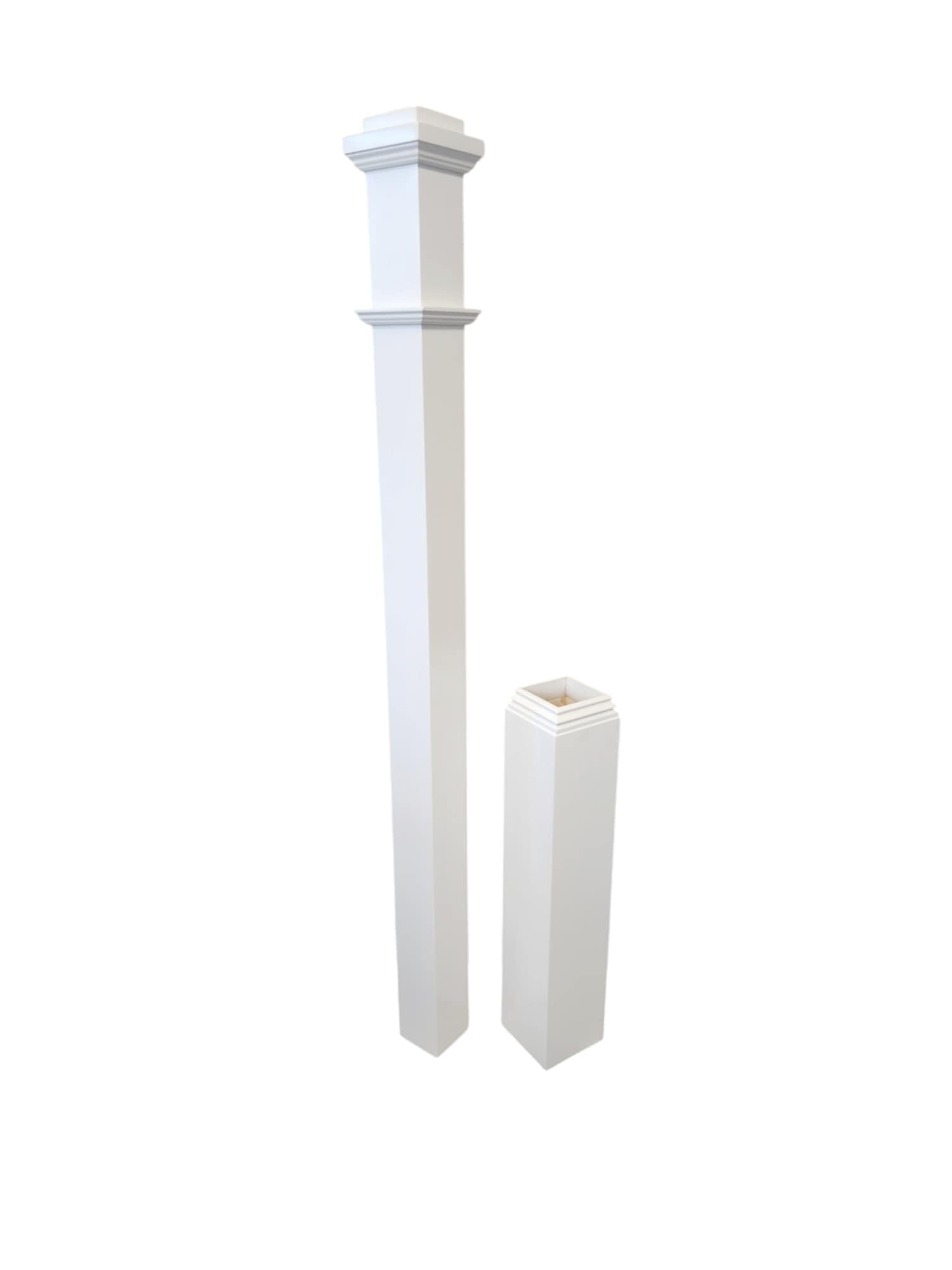 Primed Box Newel 5" x 5" x 56" - Adjustable Base 4692