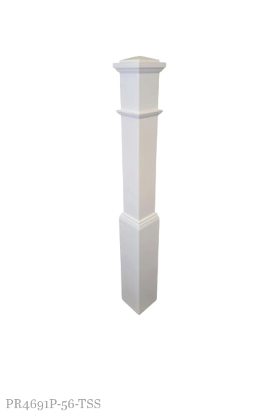 Primed Box Newel 6 1/4" x 6 1/4" x 56" - Plain - 4691